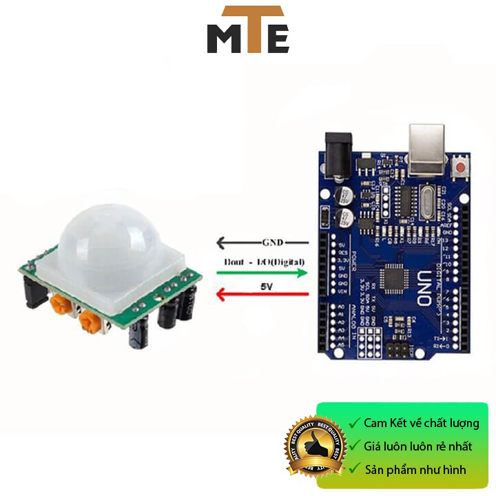 Mạch cảm biến thân nhiệt chuyển động Pir HC SR501 - Module arduino