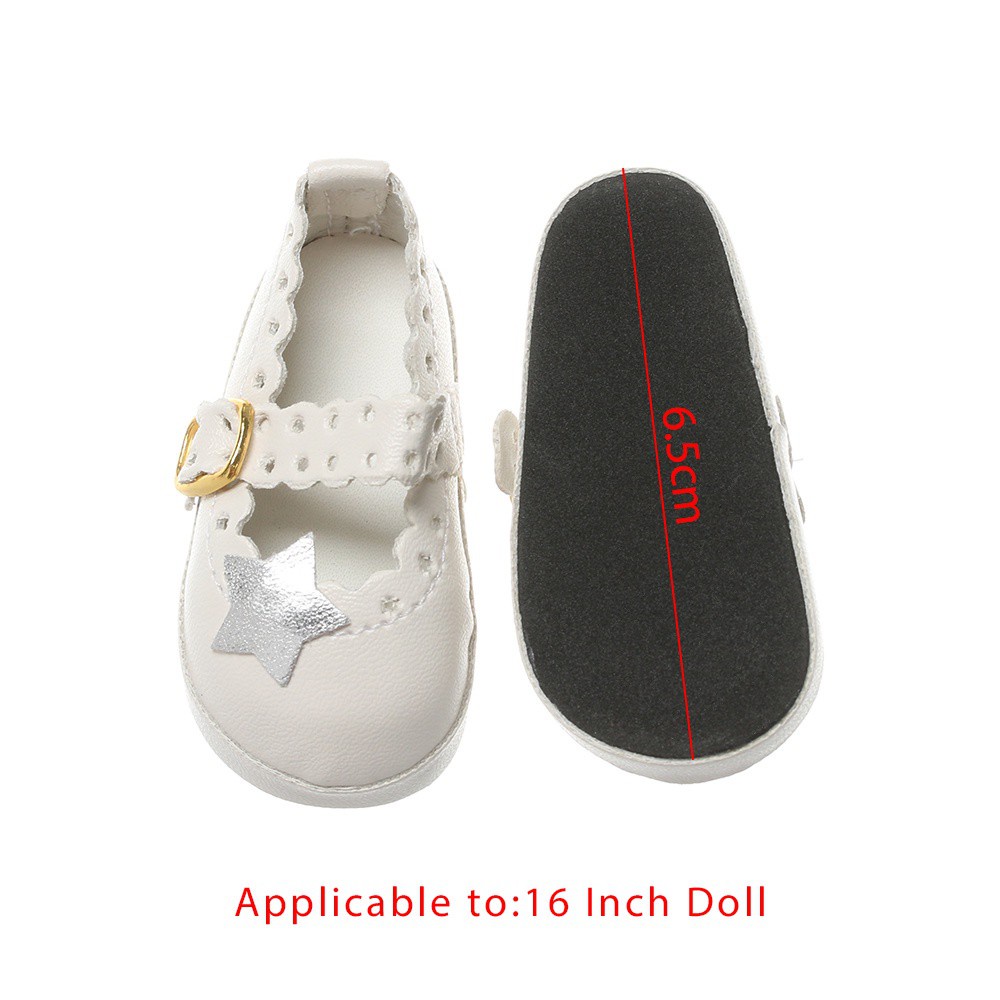 Giày Da PU Dành Cho Búp Bê Barbie 6.5cm 16 Inch Nhiều Màu Sắc