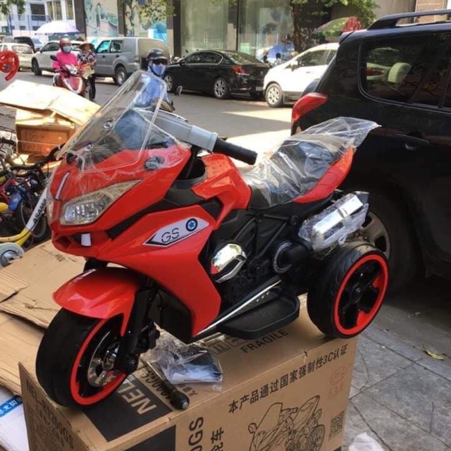Xe máy điện thể thao cao cấp NEL 1200GS, Mẫu xe điện trẻ em chân ga - 2 động cơ khỏe