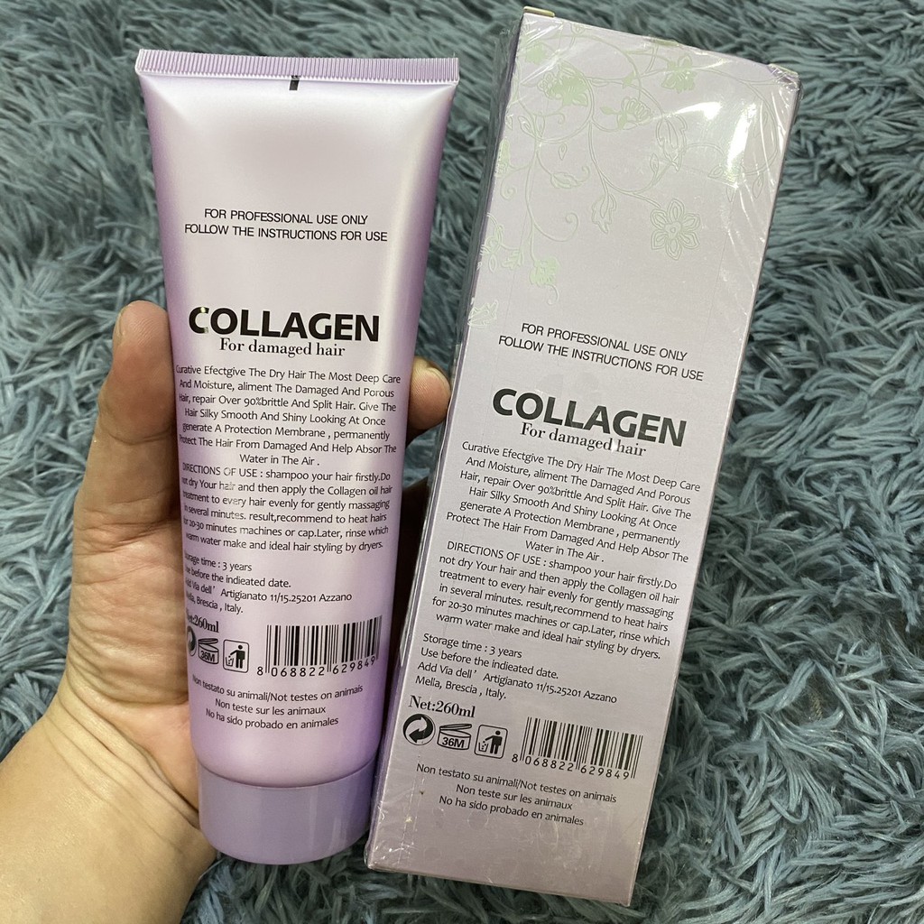 Dầu Hấp Tóc Collagen For damaged hair - Phục Hồi Tóc Hư Tổn Ngay Tại Nhà  260ml