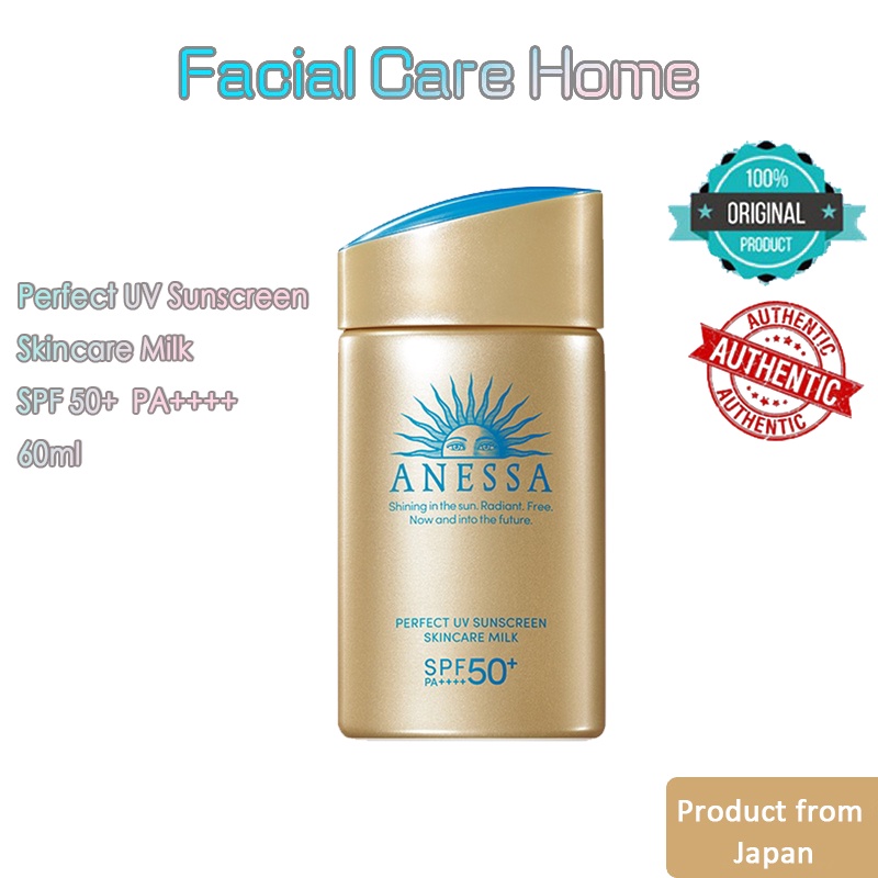 Kem Chống Nắng Anessa Perfect UV Sunscreen Skincare Milk SPF 50+ PA++++ 60ml chống trôi đến 80 phút Kết cấu dạng