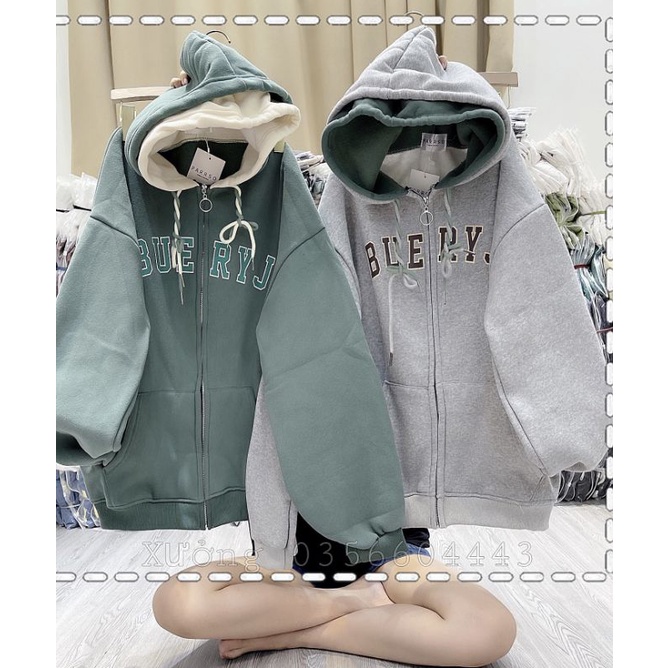 Áo khoác hoodie nỉ bông dày ấm áp. Mũ 2 lớp, tay bồng, form rộng giá siêu rẻ chất lượng, in hình.