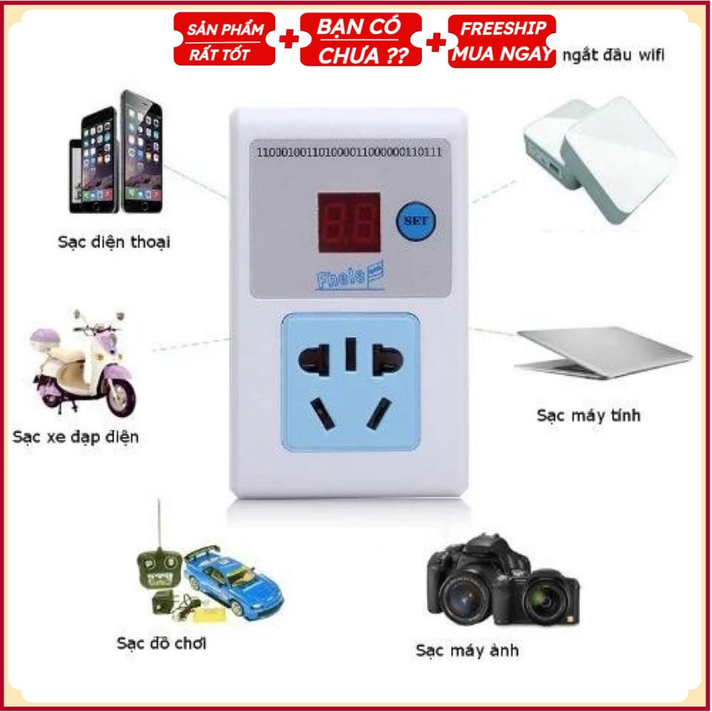 Ổ Cắm Điện Hẹn Giờ 10 - 24h