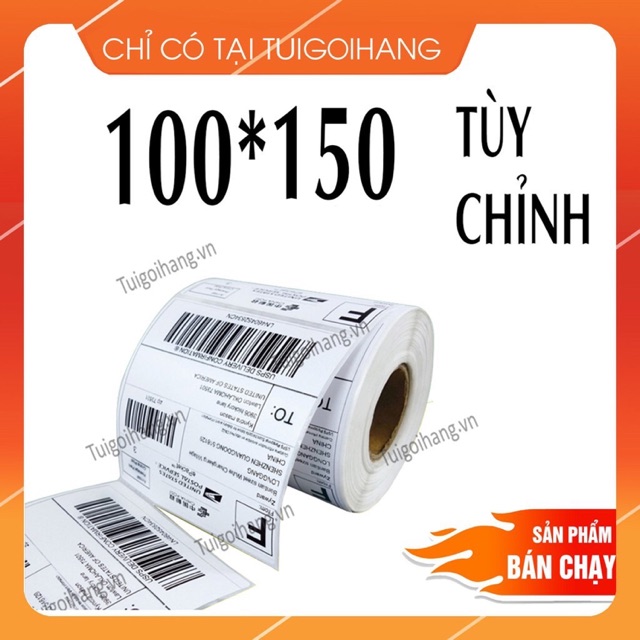 [GIẤY NHIỆT 3 LỚP ] 1 Cuộn Giấy In Nhiệt Tự Dính Khổ A6 100x150mm 330 tờ In Đơn Hàng Shopee, In Bill TMĐT