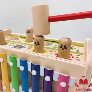 ĐẬP CHUỘT KÈM ĐÀN - ĐỒ CHƠI GỖ TRÍ TUỆ