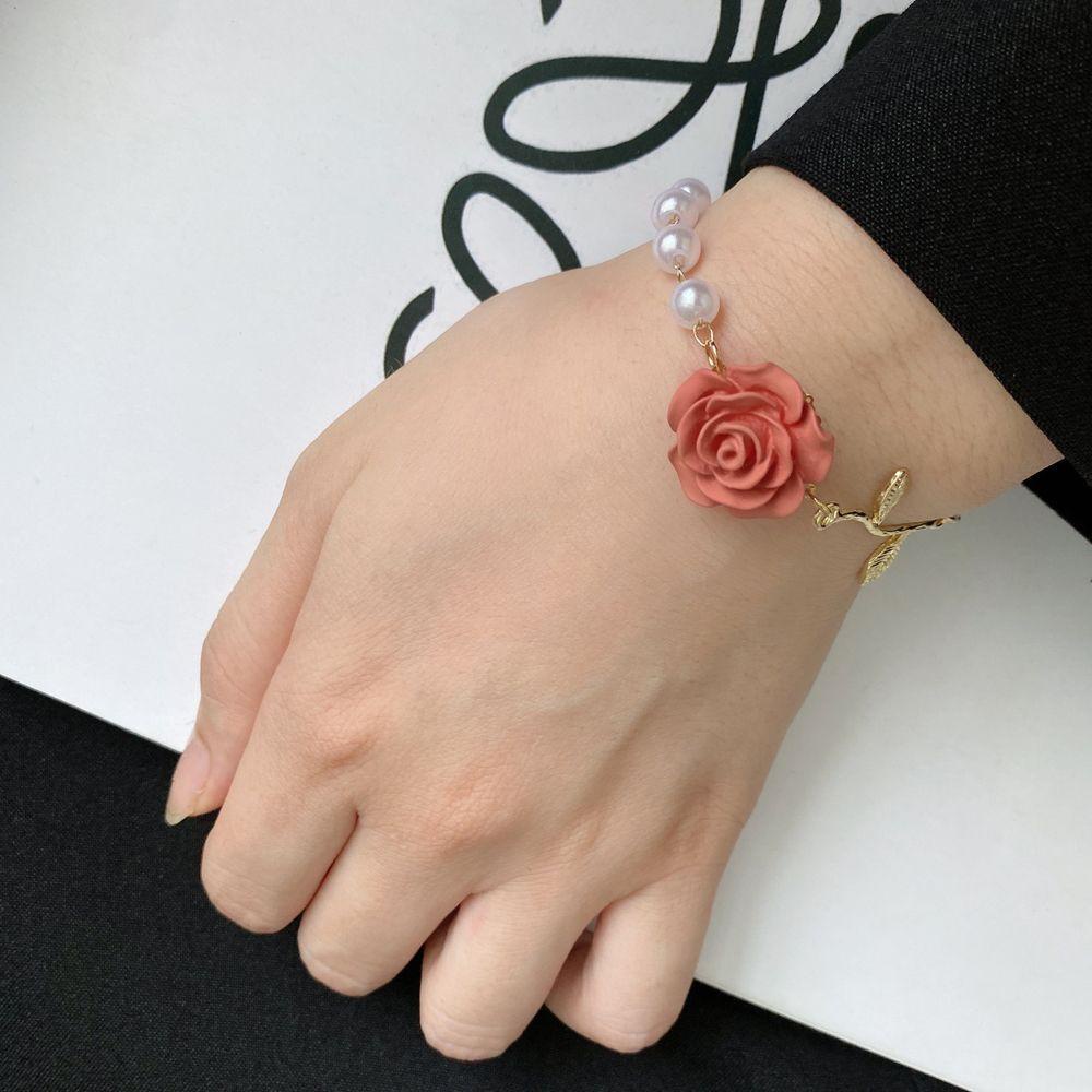 FORBETTER Vòng Tay Hoa Hồng Phong Cách Baroque Dễ Điều Chỉnh
