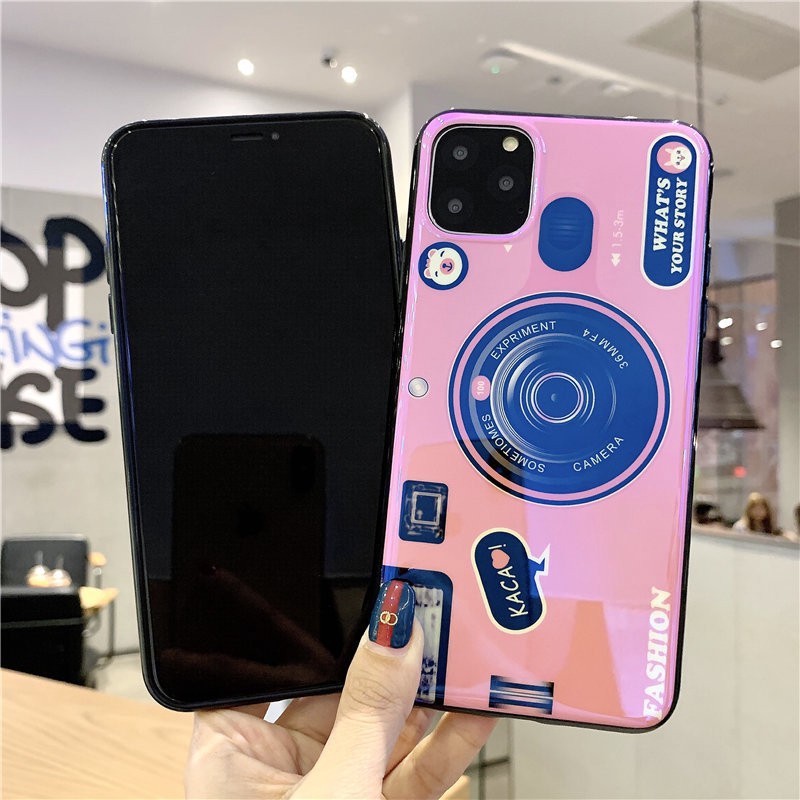 Ốp Lưng Tpu Mềm In Hình Máy Ảnh 3d Có Dây Đeo Tay Cho Oppo A5S A7 A3S A1K F11 Pro F9 Realme 3 2 Pro