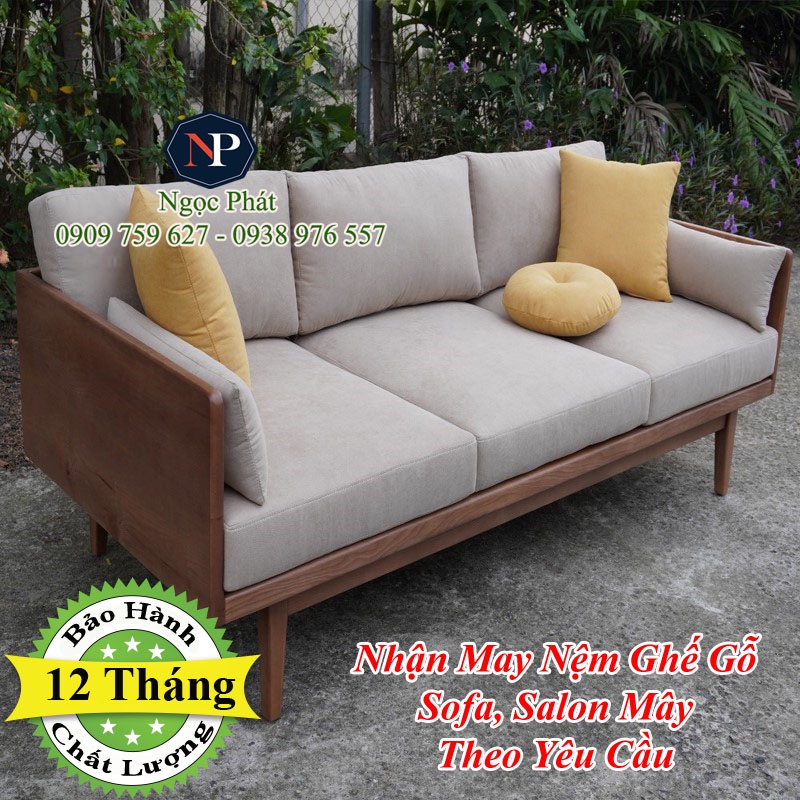 Đệm Ngồi Ghế Salon Gỗ, Mây, Sofa AURON 50x50x5cm - Nhận May Theo Yêu Cầu NGỌC PHÁT