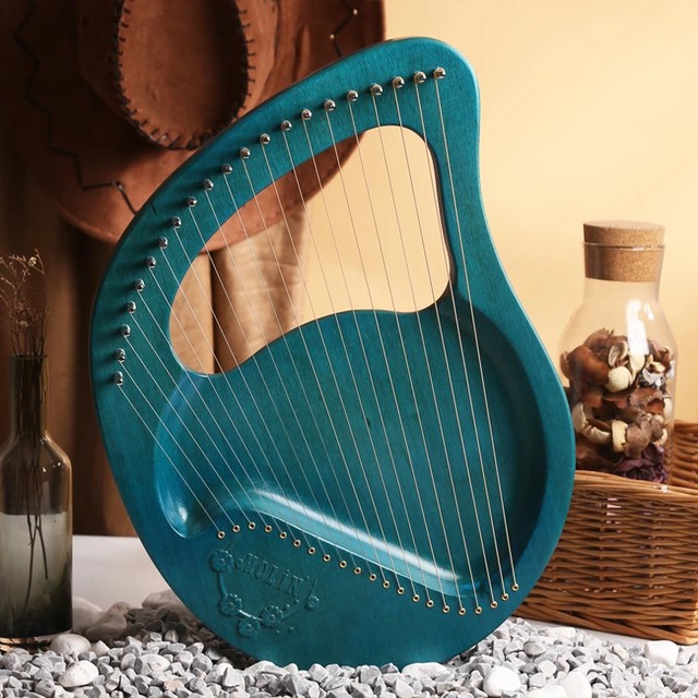 [Lyre 24 dây] Đàn Lyre 24 dây Lyre Harp Molin-MM103 Biển Xanh tặng cây chỉnh dây, phím gãy đàn, khăn lau, HDSD