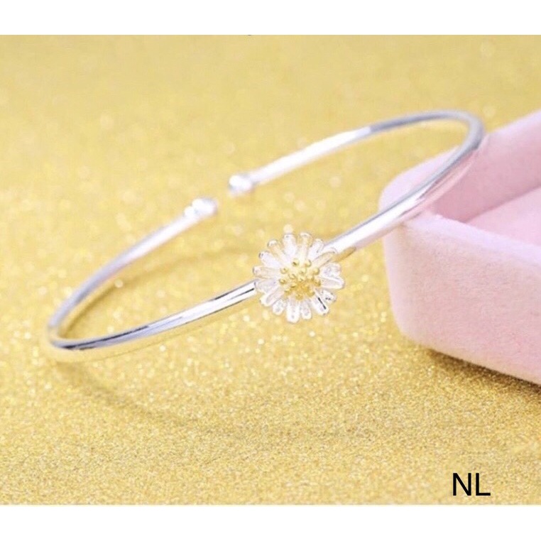 Lắc tay nữ bạc ta lắc cúc hoạ mi bao trắng đẹp - Kho sỉ bạc Nhất Linh