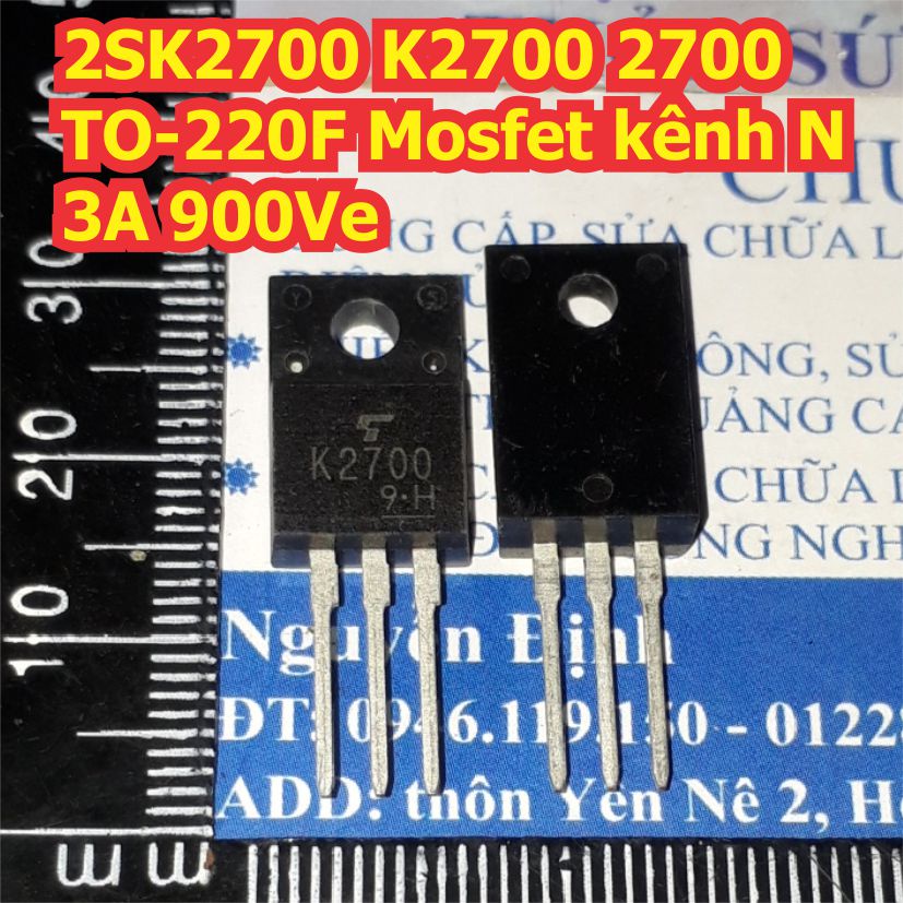 2 con 2SK2700 K2700 2700 TO-220F Mosfet kênh N 3A 900V kde8240