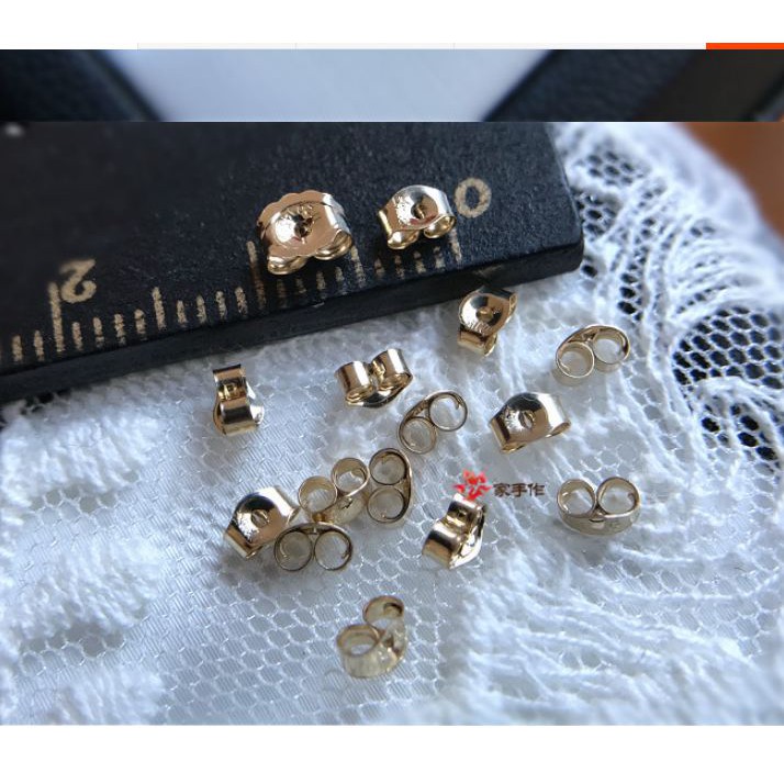 10 chốt hoa tai sát đầu tròn hình cây NẤM có móc đủ size  - nguyên liệu làm hoa tai