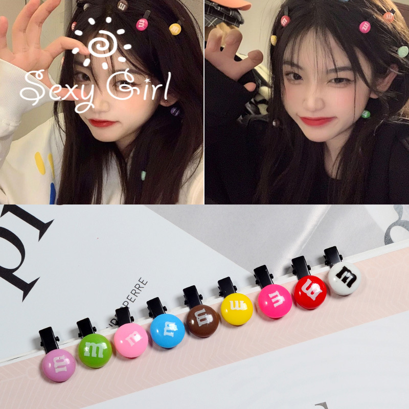 Set 5 / 10 Kẹp Tóc Màu Cầu Vồng Phong Cách Hàn Quốc Xinh Xắn Cho Nữ