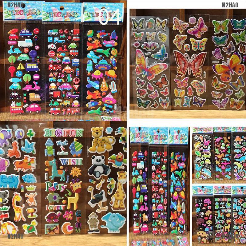 Set 10 Tấm Hình Dán 3d Cho Bé