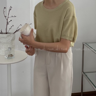 Áo len mongtoghi mỏng basic cổ tròn 960