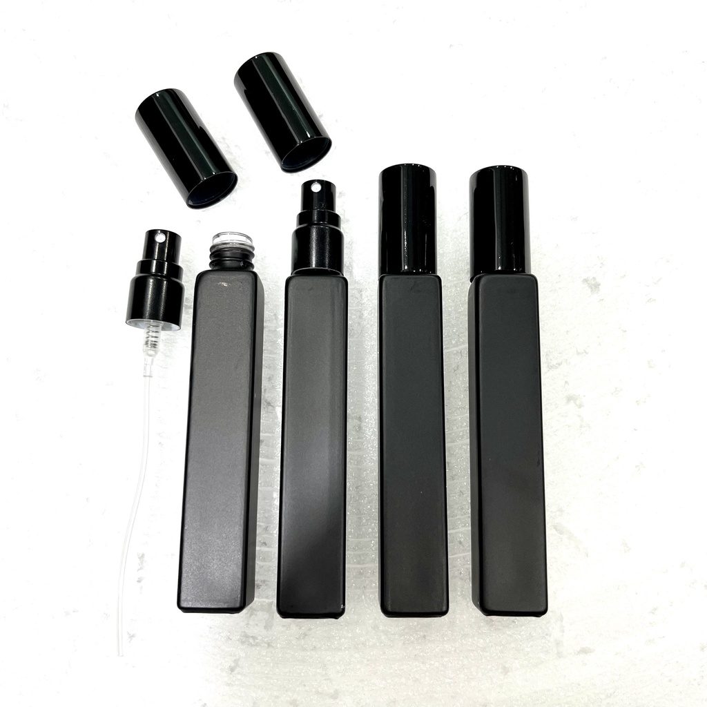 Chai-Lọ Đựng Nước Hoa Trụ Vuông Sơn Đen Dung Tích 10ML