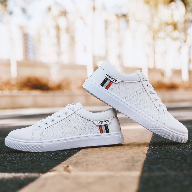 Giày Sneaker nam màu trắng phong cách Hàn Quốc - Hamishu-A93
