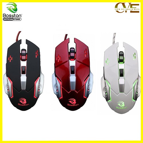 Chuột Máy Tính Có Dây BOSSTON BS12 - Chuột Led Chơi Game - Chuột PC Laptop Gaming | BigBuy360 - bigbuy360.vn