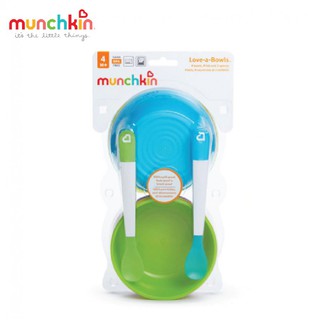 Bộ 4 bát có nắp và 2 thìa Munchkin