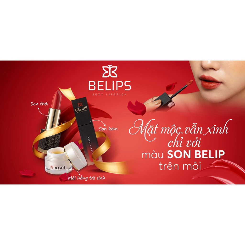 Son Kem Lì Màu Call Me Baby Đỏ Hoa Hồng Belips Sexy Lipstick Không Chì (3,7G)