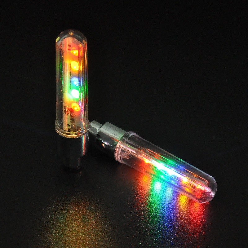 【COD】Set 2 đèn LED 5 bóng gắn van bánh xe đạp, xe máy