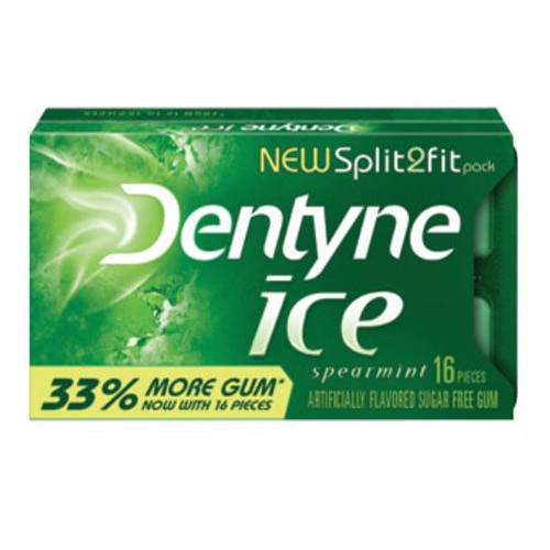 Kẹo cao su không đường Dentyne vị bạc hà lục – phong 16 viên