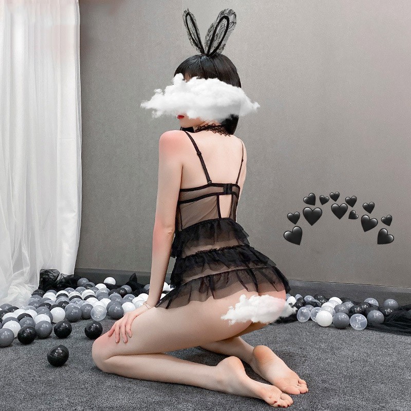 Bộ đầm công chúa có đệm tạo khe ngực và gọng kèm quần lót chất liệu cotton kiểu đồng phục gợi cảm cho bạn nữ | BigBuy360 - bigbuy360.vn