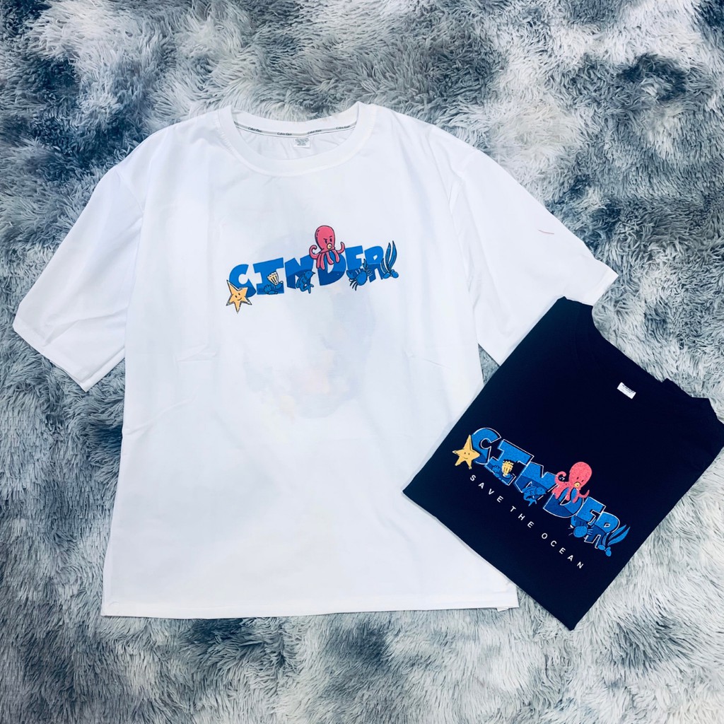 Áo Phông Nam Nữ From Rộng, Unisex  Họa Tiết Trằng Mực in Cao Cấp Không Phai. | BigBuy360 - bigbuy360.vn