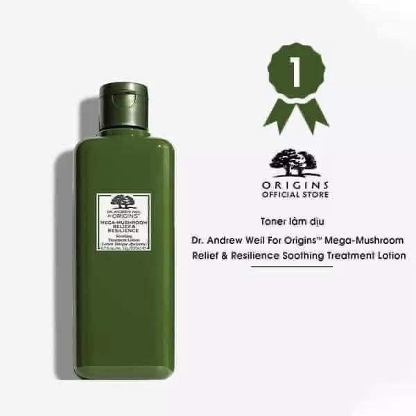 ORIGINS  Toner nấm phục hồi da Mega-Mushroom Relief &amp; Resilience Soothing Treatment Lotion