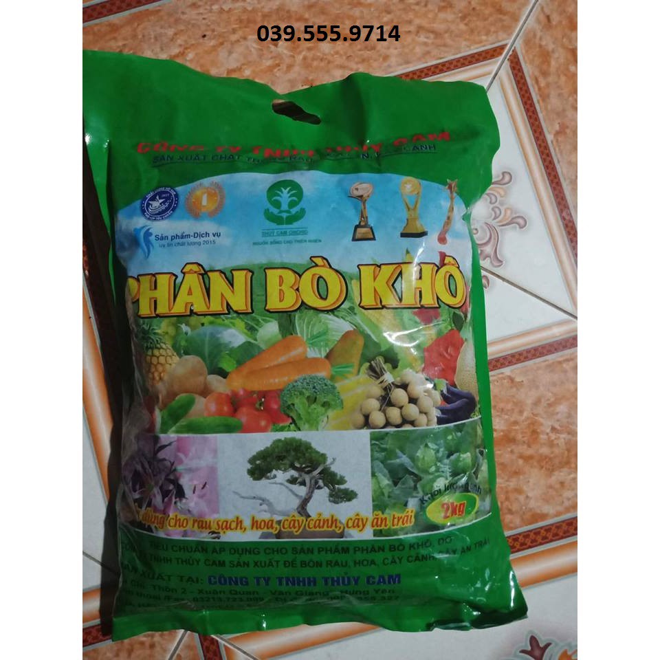 Phân Bò Khô Đã Qua Xử Lý 2kg - Hiệu Quả Tốt