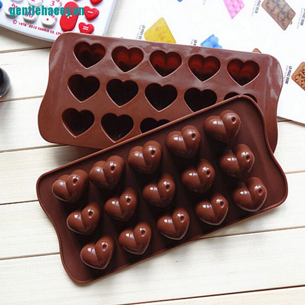 Ee☌Mới Khuôn Silicone Làm Bánh Hình Trái Tim