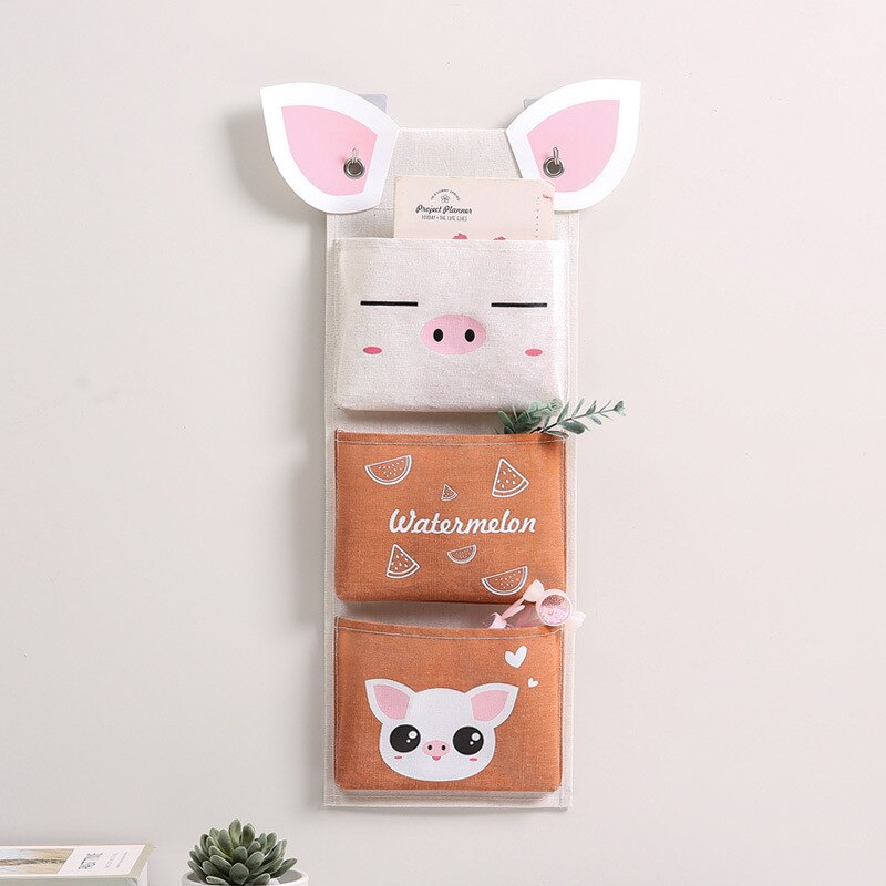 Túi Treo Tường Đựng Đồ Đa Năng Họa Tiết Gấu Trúc Xinh Xắn