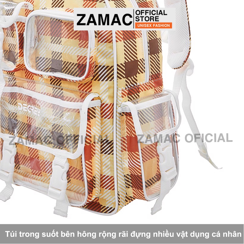 Balo Degrey đi học Sunset ZAMAC cặp học sinh nam nữ phối màu nâu vàng Unisex ZB3
