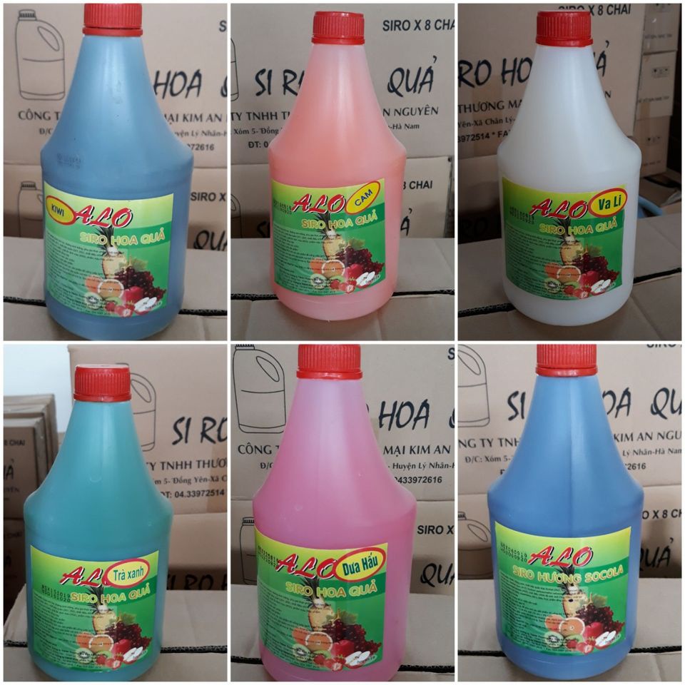 Siro hoa quả Alo nhiều vị thơm ngon sánh mịn - can 2L