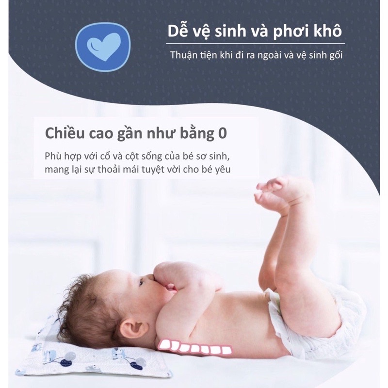 Gối sơ sinh cho bé Kuku