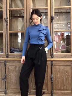 Áo len bèo lệch