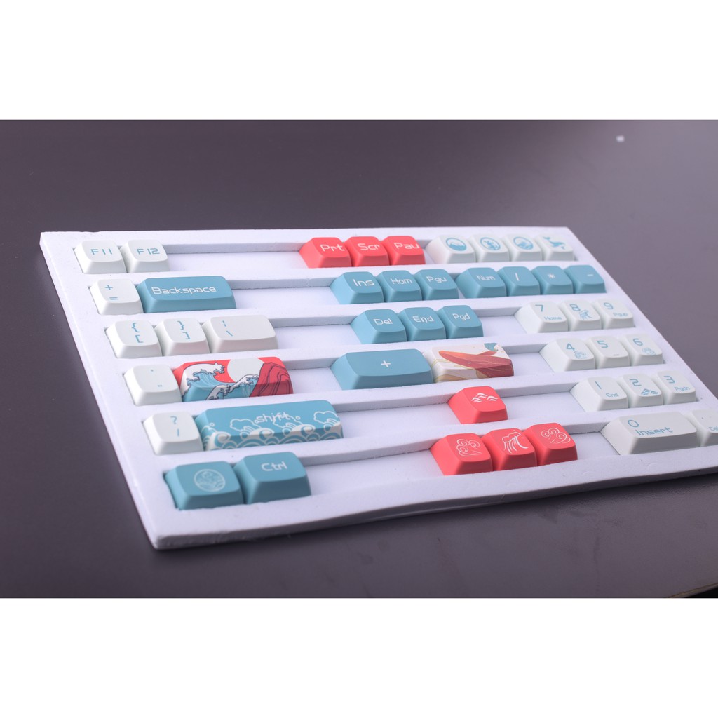 Bàn phím cơ Coral Sea Keycaps, 61/87/104/108 Keycaps XDA / OEM PBT Keycaps GK61 Cherry MX Switch Bàn phím cơ chuyên dụng Keycaps PBT Dye Sublimation Keycaps
