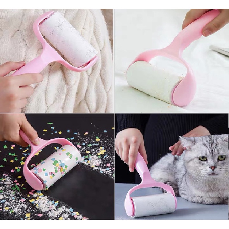 Cây lăn lông chó mèo kèm lõi - Cây lăn bụi bẩn lông tóc trên quần áo thảm sofa tiện lợi