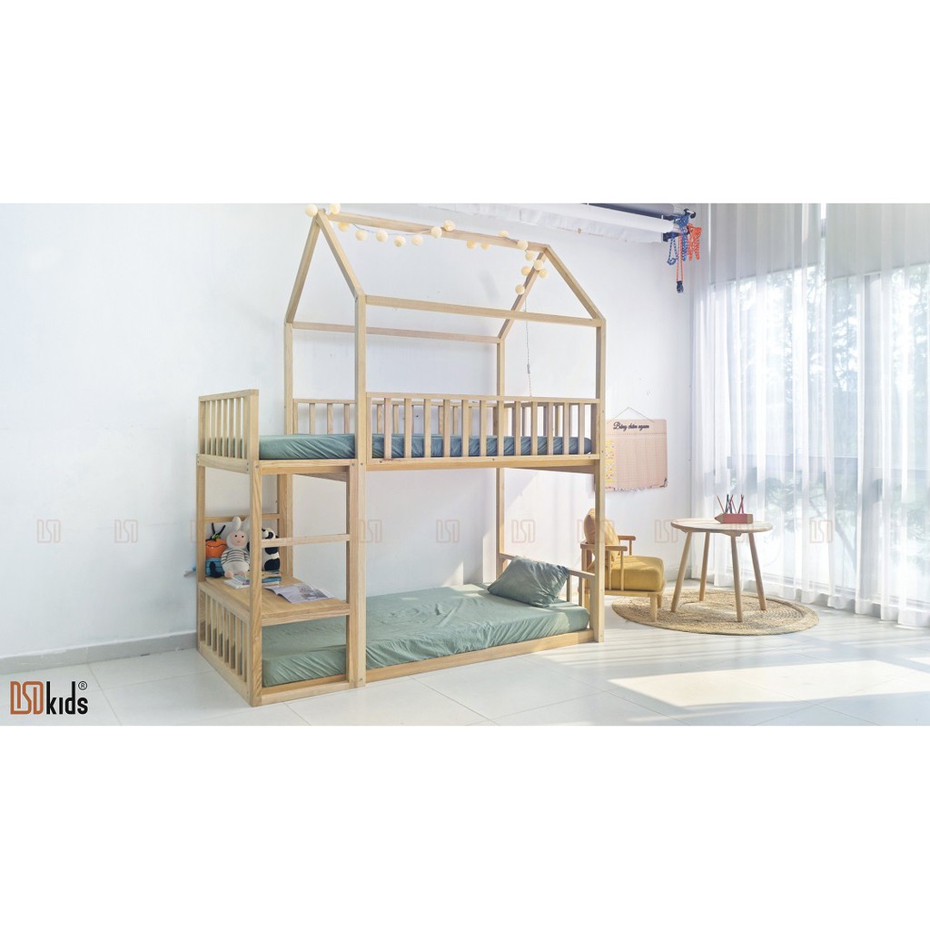 Giường trẻ em 🛑FREESHIP🛑 Giường tầng gỗ thông minh cho bé [ Nguyên liệu 100% gỗ tự nhiên cao cấp nhập khẩu ] | BigBuy360 - bigbuy360.vn