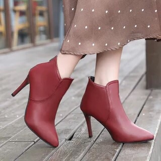 Giày bốt da cổ ngắn sành điệu cho nữ