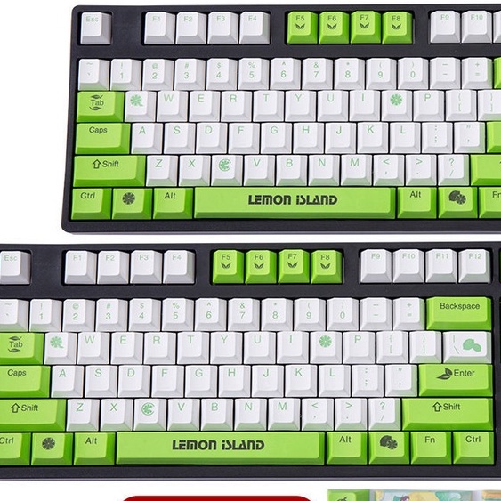 ❃❖✴Capturer Lemon Keycap Retro Original High PBT Sublimation Cherry MX8.0 Bàn phím cơ IKBC