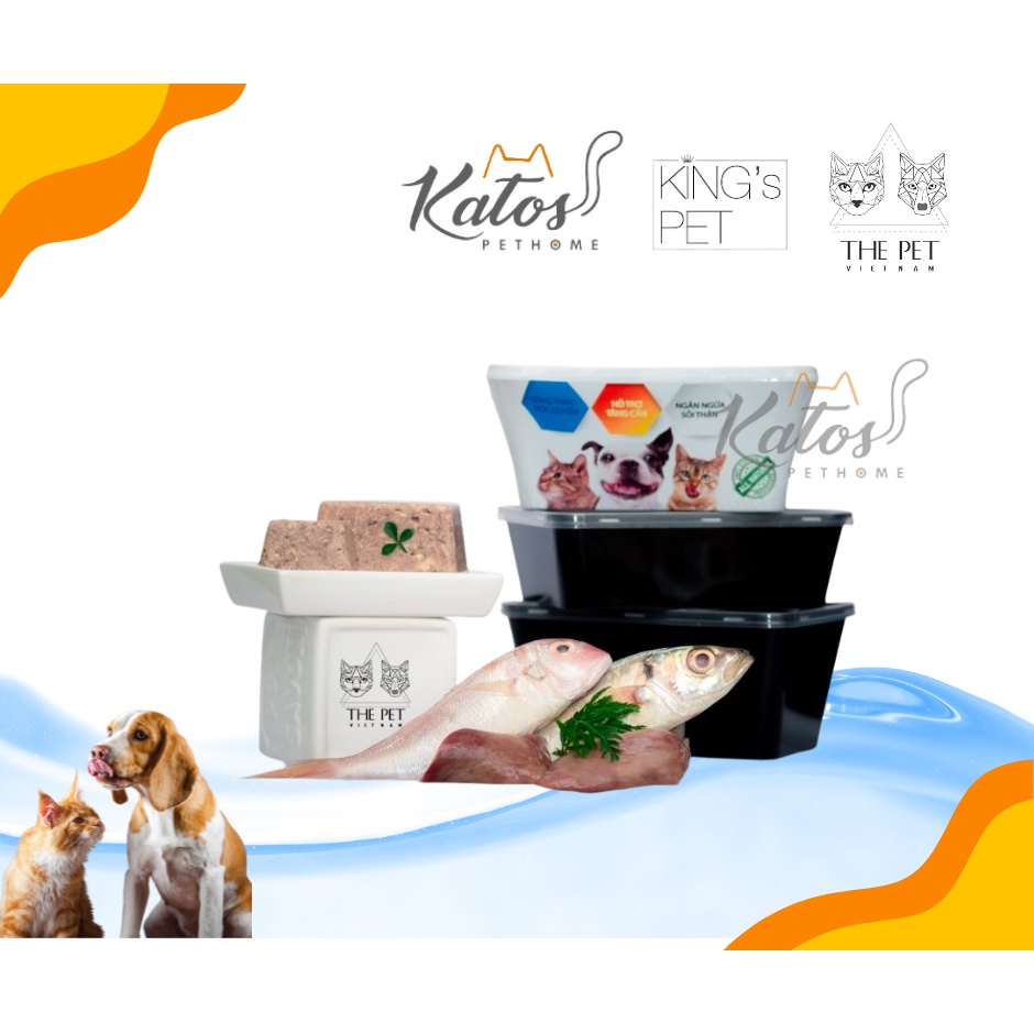 Pate tươi - The pet hộp 1kg - hộp cấp đông bảo quản 2 tháng - hỏa tốc trong 2h