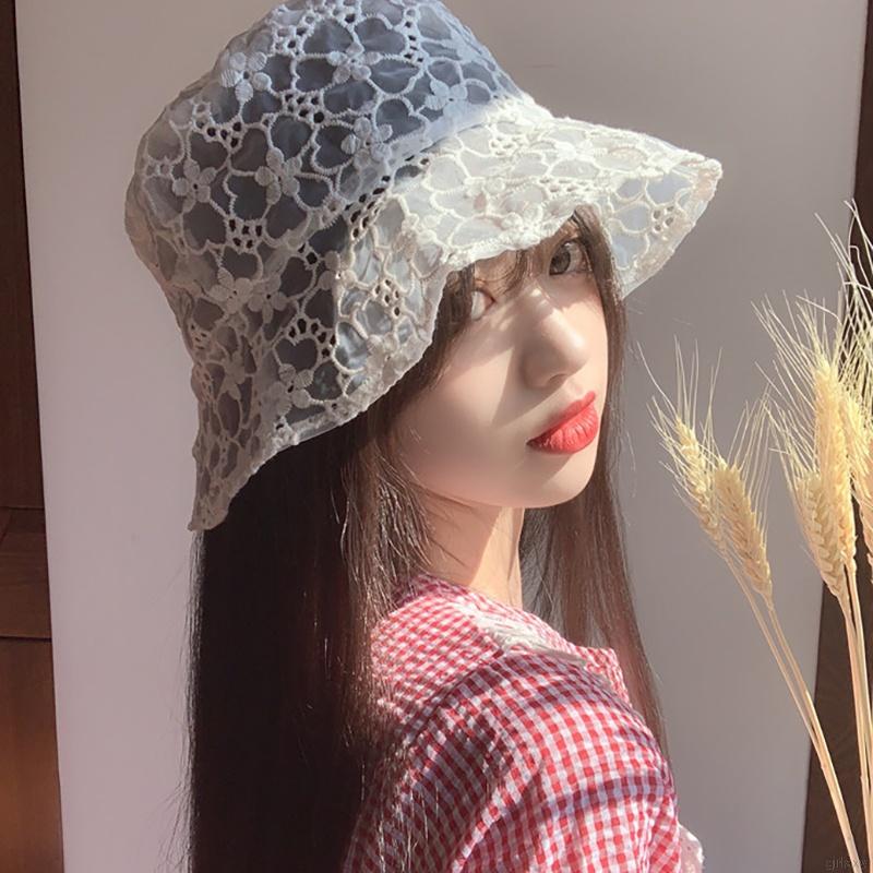 Nón tai bèo vải ren hợp thời trang cho nữ