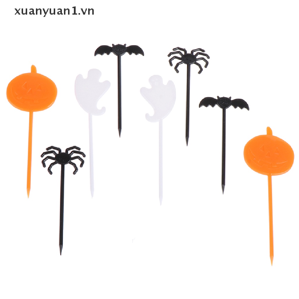 Set 8 Nĩa Ăn Trái Cây Phong Cách Halloween Đáng Yêu