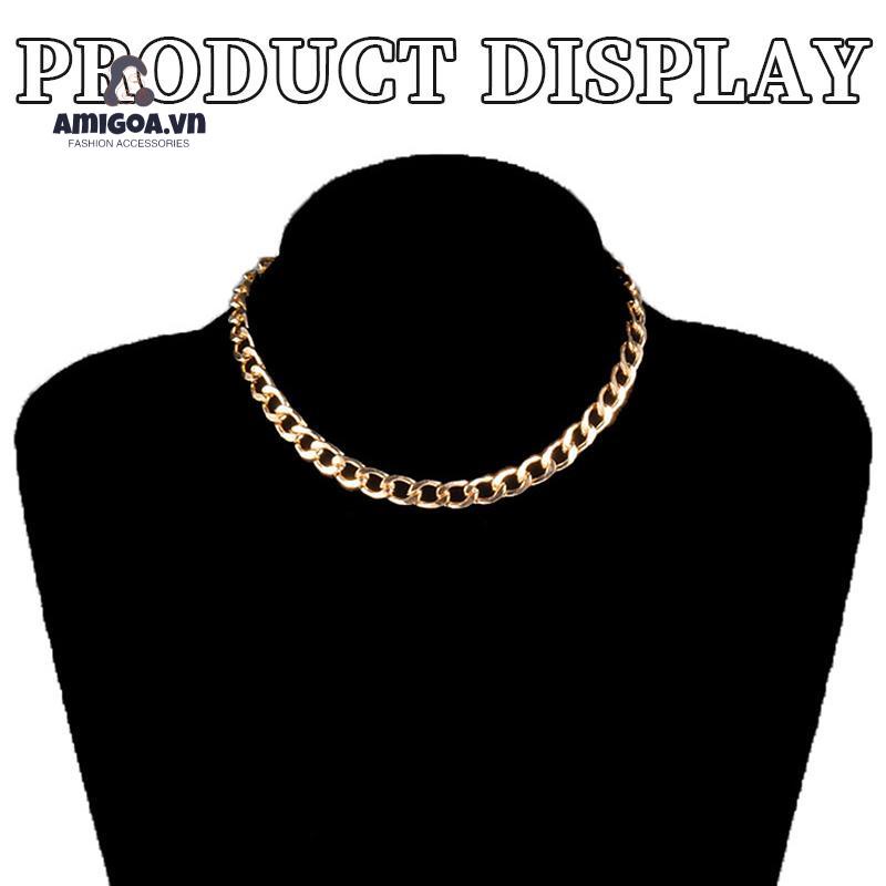 【amigoa.vn】Vòng cổ Sợi Xích Thiết Kế Đơn Giản Cá Tính Dùng Chụp Ảnh Đường Phố
