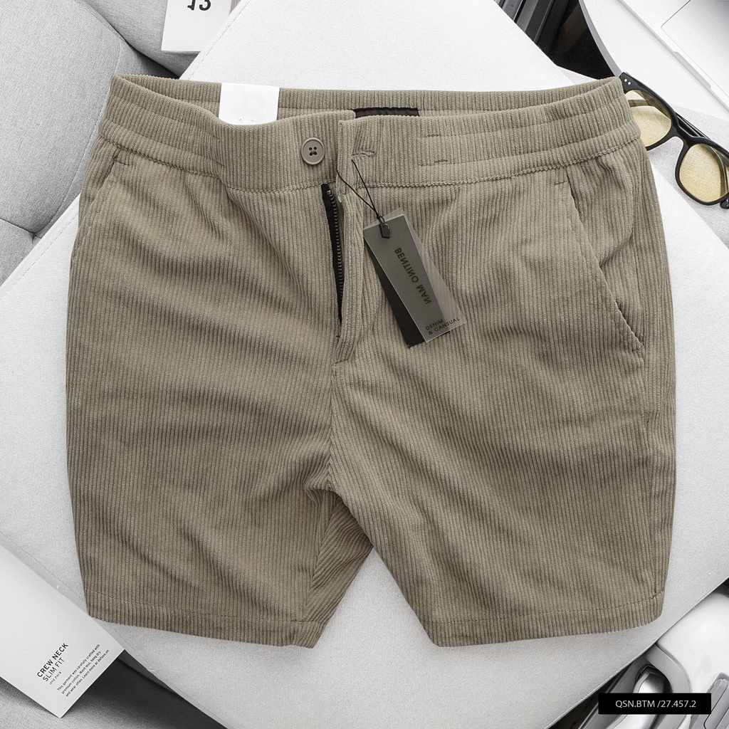 Quần short lửng nam, quần short thời trang lưng chun dây rút, chất liệu nhung tăm độc lạ, siêu mịn mát 4572