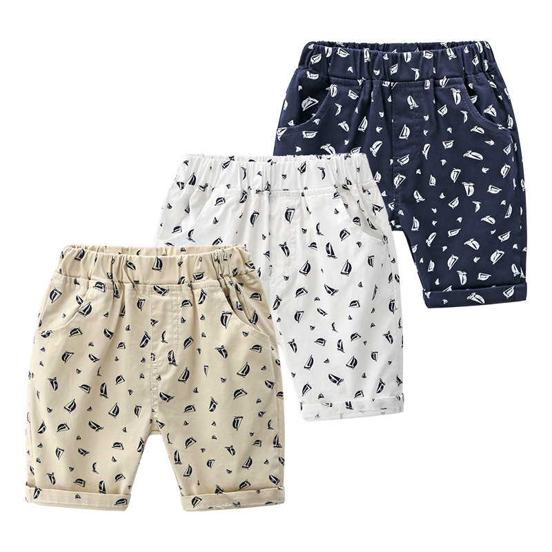 Quần đùi SOFFNY cotton mềm mại dáng rộng có độ co giãn tốt thời trang dành cho bé trai