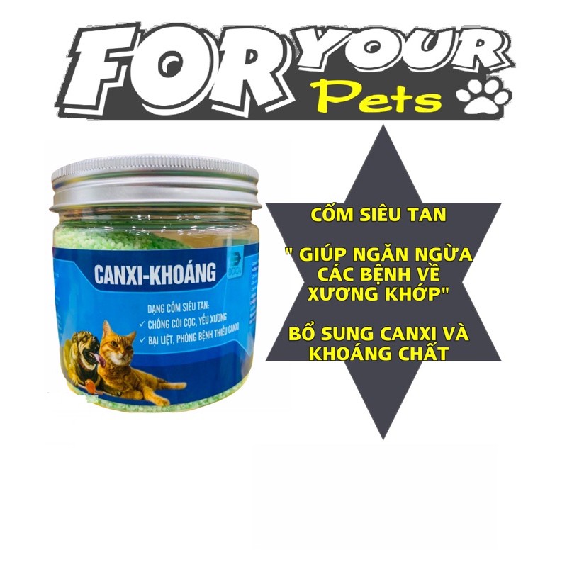 CỐM CANXI KHOÁNG BỔ SUNG CANXI CHỐNG CÒI XƯƠNG CHO CHÓ MÈO 200G