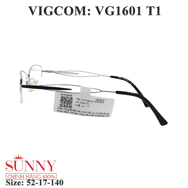Gọng kính chính hãng nam nữ Vigcom VG1601 màu sắc thời trang ,thiết kế dễ đeo bảo vệ mắt