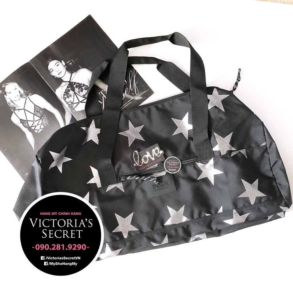 (Túi 78) Túi trống sao bạc cực ngầu, cực xinh - Hàng nhập Victoria's Secret USA